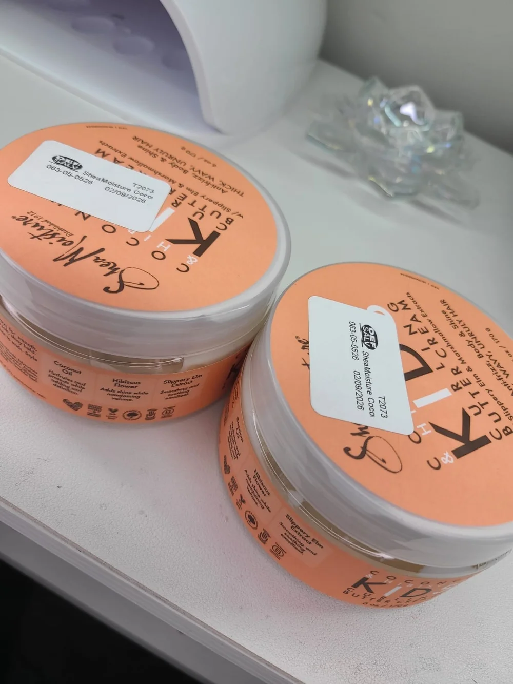 Two (2) Shea Moisture Kids Curling Butter Cream - Peach-Orange Label
